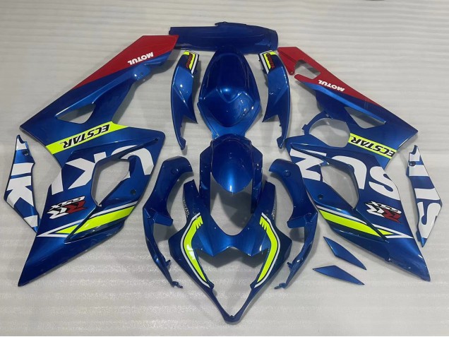 Suzuki GSXR 1000 Motorrad Verkleidung 2005-2006 - Blau Gelb Rot Motul Ecstar