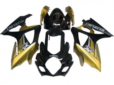 Suzuki GSXR 1000 Motorrad Verkleidung 2007-2008 - Gold Schwarz Silber Aufkleber