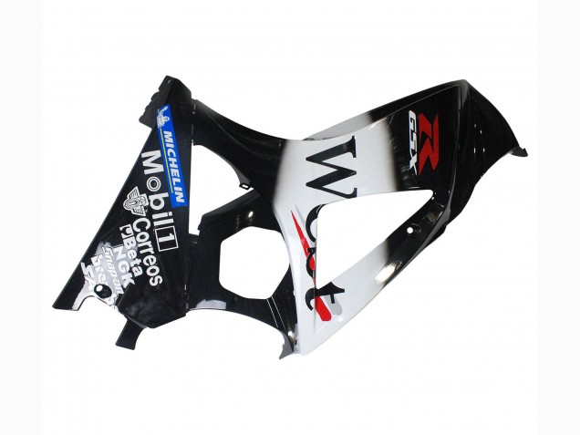 Suzuki GSXR 1000 Motorrad Verkleidung 2007-2008 - Glanzendes Schwarz Weiss West
