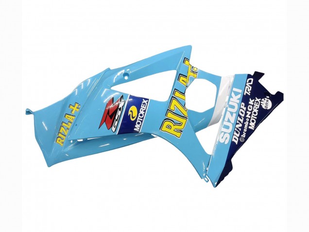 Suzuki GSXR 1000 Motorrad Verkleidung 2007-2008 - Hellblau Gelb Schwarz Motul Rizla