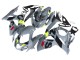 Suzuki GSXR 1000 Motorrad Verkleidung 2009-2016 - Grau Neon Gelb Schwarz Motul