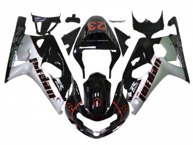 Suzuki GSXR 1000 Motorrad Verkleidung 2009-2016 - Glanzendes Schwarz Weiss Rot Jordan 23