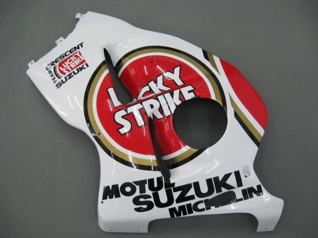 Suzuki GSXR 1300 Hayabusa Motorrad Verkleidung 1996-2007 - Weiss Rot Motul