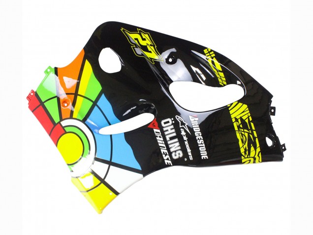 Suzuki GSXR 600 / GSXR 750 Motorrad Verkleidung 1996-2000 - Schwarz Mehrfarbig 27