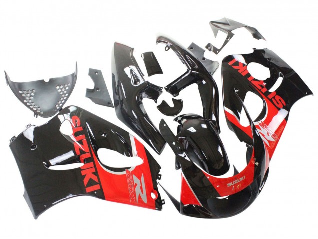 Suzuki GSXR 600 / GSXR 750 Motorrad Verkleidung 1996-2000 - Schwarz Rot