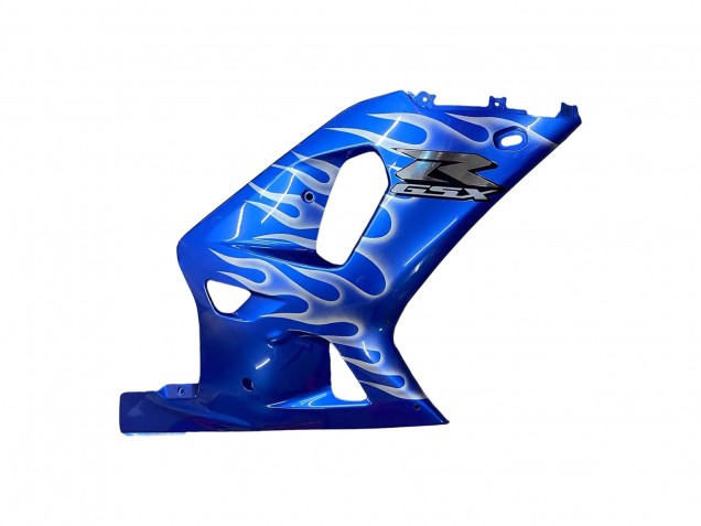 Suzuki GSXR 600 / GSXR 750 Motorrad Verkleidung 2001-2003 - Blau mit Weiss Flamme