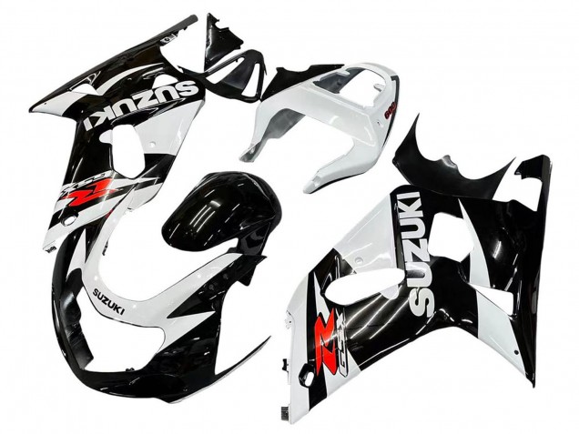 Suzuki GSXR 600 / GSXR 750 Motorrad Verkleidung 2001-2003 - Weiss Glanzendes Schwarz Rot