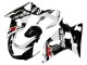 Suzuki GSXR 600 / GSXR 750 Motorrad Verkleidung 2001-2003 - Weiss Glanzendes Schwarz Rot