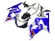 Suzuki GSXR 600 / GSXR 750 Motorrad Verkleidung 2001-2003 - Weiss Blau Glanzendes Schwarz Rot