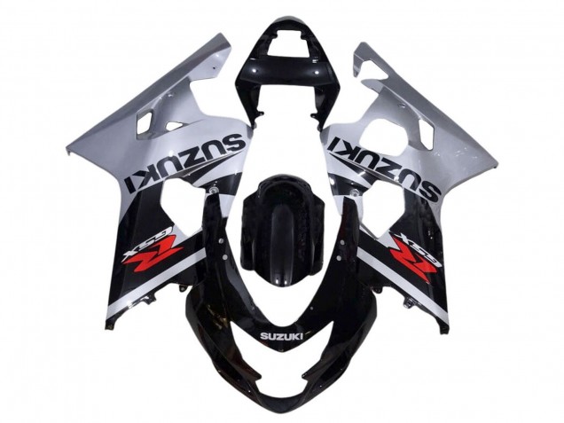 Suzuki GSXR 600 / GSXR 750 Motorrad Verkleidung 2001-2003 - Silber Glanzendes Schwarz Rot