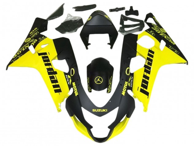 Suzuki GSXR 600 / GSXR 750 Motorrad Verkleidung 2004-2005 - Schwarz Gelb Jordan