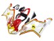 Suzuki GSXR 600 / GSXR 750 Motorrad Verkleidung 2004-2005 - Weiss Rot Gelb Michelin Texaon Heron 7
