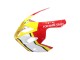 Suzuki GSXR 600 / GSXR 750 Motorrad Verkleidung 2004-2005 - Weiss Rot Gelb Michelin Texaon Heron 7