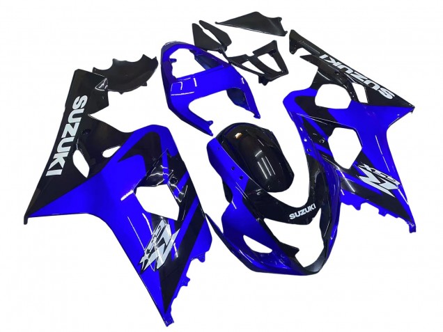 Suzuki GSXR 600 / GSXR 750 Motorrad Verkleidung 2004-2005 - Blau Schwarz Weiss Aufkleber
