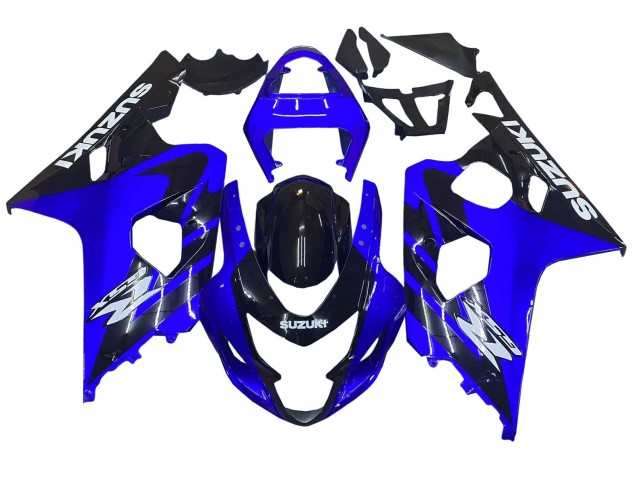 Suzuki GSXR 600 / GSXR 750 Motorrad Verkleidung 2004-2005 - Blau Schwarz Weiss Aufkleber
