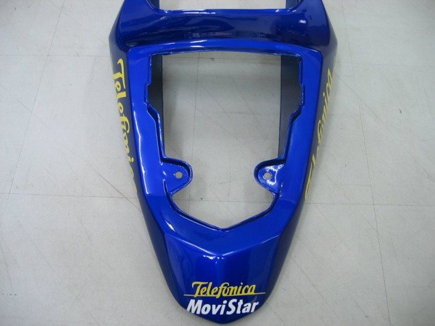 Suzuki GSXR 600 / GSXR 750 Motorrad Verkleidung 2004-2005 - Blau Weiss Gelb Grun Telefumica Motul MoviStar