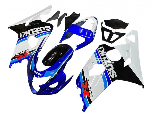 Suzuki GSXR 600 / GSXR 750 Motorrad Verkleidung 2004-2005 - Weiss Blau Schwarz Rot