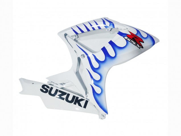 Suzuki GSXR 600 / GSXR 750 Motorrad Verkleidung 2006-2007 - Weiss Blau Flamme