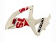 Suzuki GSXR 600 / GSXR 750 Motorrad Verkleidung 2008-2010 - Creme Weiss Rot Schwarz
