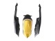 Suzuki GSXR 600 / GSXR 750 Motorrad Verkleidung 2008-2010 - Matt Schwarz Weiss Gold