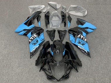 Suzuki GSXR 600 / GSXR 750 Motorrad Verkleidung 2011-2024 - Glanzendes Schwarz Hellblau