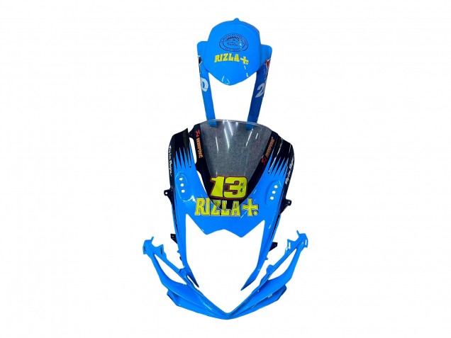 Suzuki GSXR 600 / GSXR 750 Motorrad Verkleidung 2011-2024 - Blau Gold Rot Schwarz Rizla