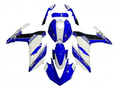 Yamaha YZF R3/R25 Motorrad Verkleidung 2015-2018 - Weiss Blau Schwarz Rennen