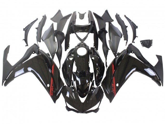 Yamaha YZF R3/R25 Motorrad Verkleidung 2015-2018 - Glanzendes Schwarz Rot Weiss