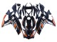 Yamaha YZF R3/R25 Motorrad Verkleidung 2015-2018 - Blau Orange Silber Yamalube