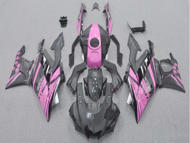 Yamaha YZF R3/R25 Motorrad Verkleidung 2015-2018 - Rosa Glanzendes Schwarz
