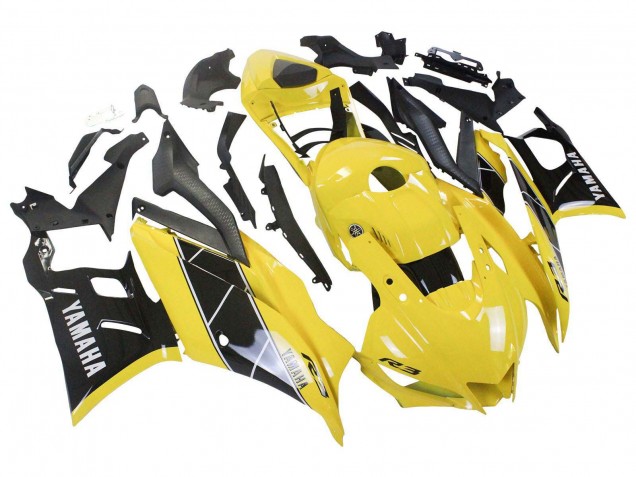 Yamaha YZF R3/R25 Motorrad Verkleidung 2019-2021 - Gelb Schwarz