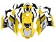 Yamaha YZF R3/R25 Motorrad Verkleidung 2019-2021 - Gelb Weiss Schwarz Streifen