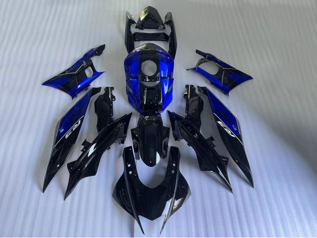 Yamaha YZF R3/R25 Motorrad Verkleidung 2022-2024 - Blau Glanzendes Schwarz