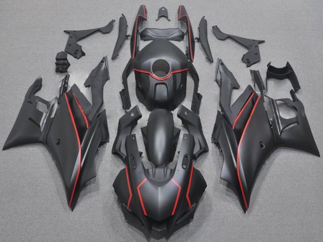 Yamaha YZF R3/R25 Motorrad Verkleidung 2022-2024 - Matt Schwarz Rot