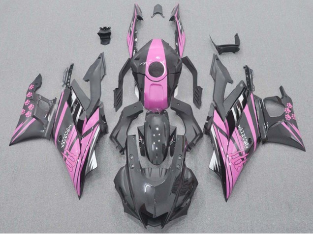 Yamaha YZF R3/R25 Motorrad Verkleidung 2022-2024 - Rosa Schwarz Monster