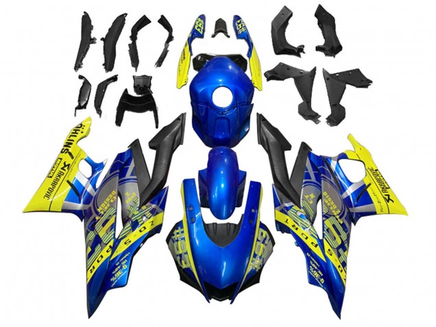 Yamaha YZF R3/R25 Motorrad Verkleidung 2022-2024 - Gelb Blau Matt Schwarz 93