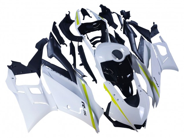 Yamaha YZF R3/R25 Motorrad Verkleidung 2022-2024 - Weiss Gelb Schwarz