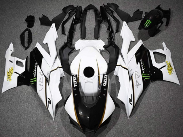 Yamaha YZF R3/R25 Motorrad Verkleidung 2022-2024 - Weiss Schwarz Grun Monster