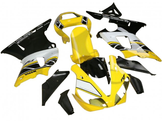 Yamaha YZF R3/R25 Motorrad Verkleidung 2022-2024 - Gelb Weiss Schwarz Motul