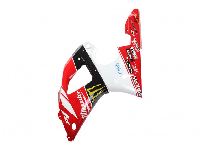Yamaha YZF 1000 R1 Motorrad Verkleidung 1998-1999 - Rot Weiss Schwarz Gelb Monster Milwaukee MAXXIS 11