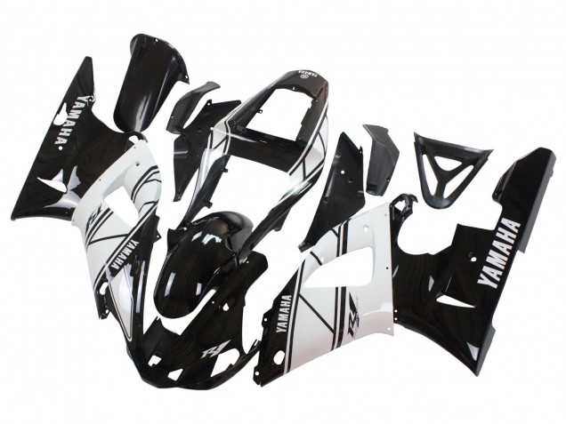 Yamaha YZF 1000 R1 Motorrad Verkleidung 2000-2001 - Weiss Schwarz