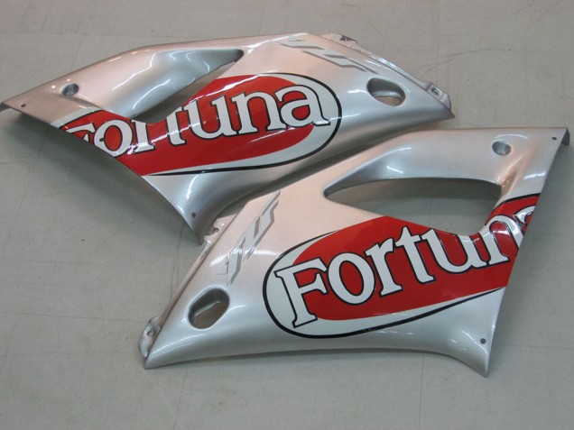 Yamaha YZF 1000 R1 Motorrad Verkleidung 2000-2001 - Silber Rot Fortuna Motul