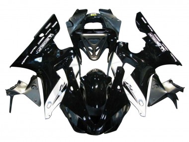 Yamaha YZF 1000 R1 Motorrad Verkleidung 2000-2001 - Glanzendes Schwarz Weiss Michelin