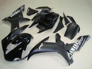 Yamaha YZF R1 Motorrad Verkleidung 2002-2003 - Glanzendes Schwarz Matt Schwarz Weiss Aufkleber