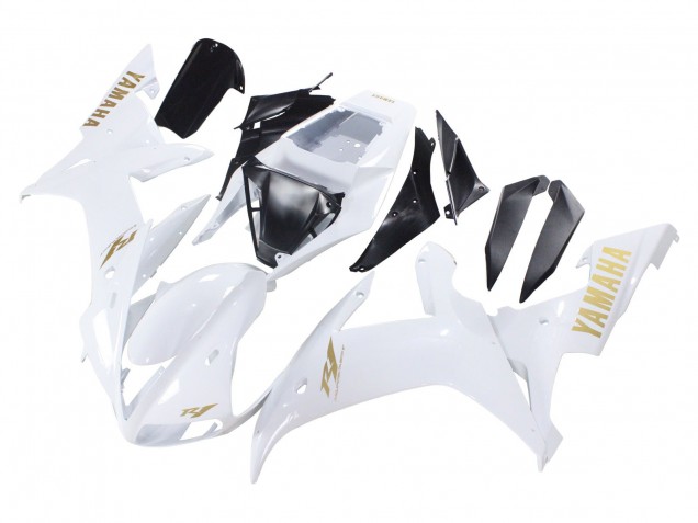 Yamaha YZF 1000 R1 Motorrad Verkleidung 2002-2003 - Weiss Gold Aufkleber