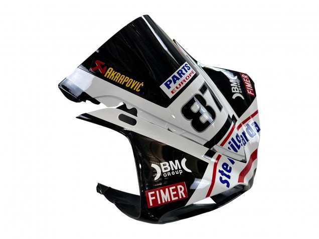 Yamaha YZF 1000 R1 Motorrad Verkleidung 2009-2011 - Glanzendes Schwarz Weiss Rot Volvo Fimer Yamalube 87