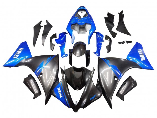 Yamaha YZF 1000 R1 Motorrad Verkleidung 2012-2014 - Blau Glanzendes Schwarz
