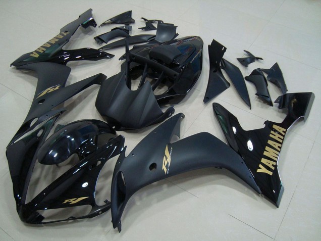 Yamaha YZF R1 Motorrad Verkleidung 2004-2006 - Glanzendes Schwarz Matt Schwarz Gold