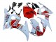 Yamaha YZF R6S Motorrad Verkleidung 2006-2009 - Weiss Rot Lucky Strike Motul