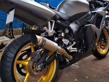 Yamaha YZF R6 Motorrad Verkleidung 2003-2004 - Matt Grau Matt Schwarz Gold Aufkleber